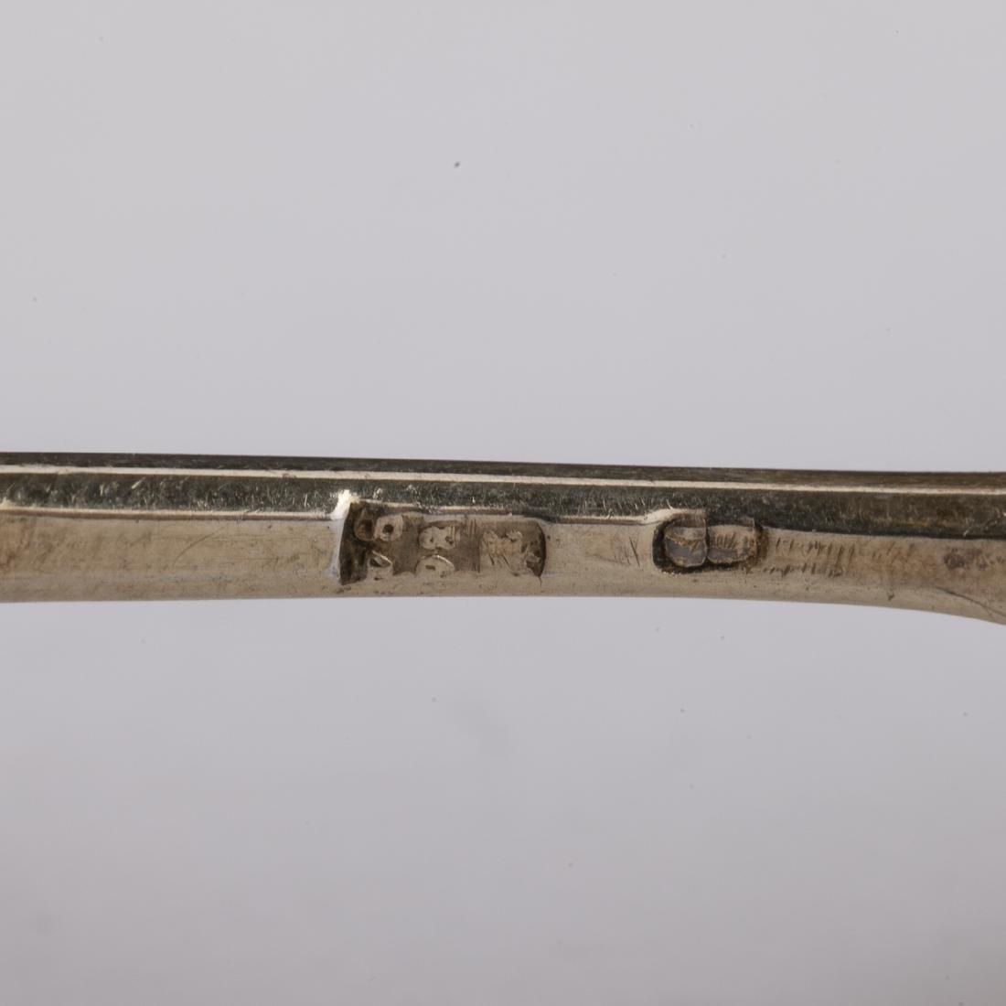 Russian silver-gilt and niello tea spoons set — image 4