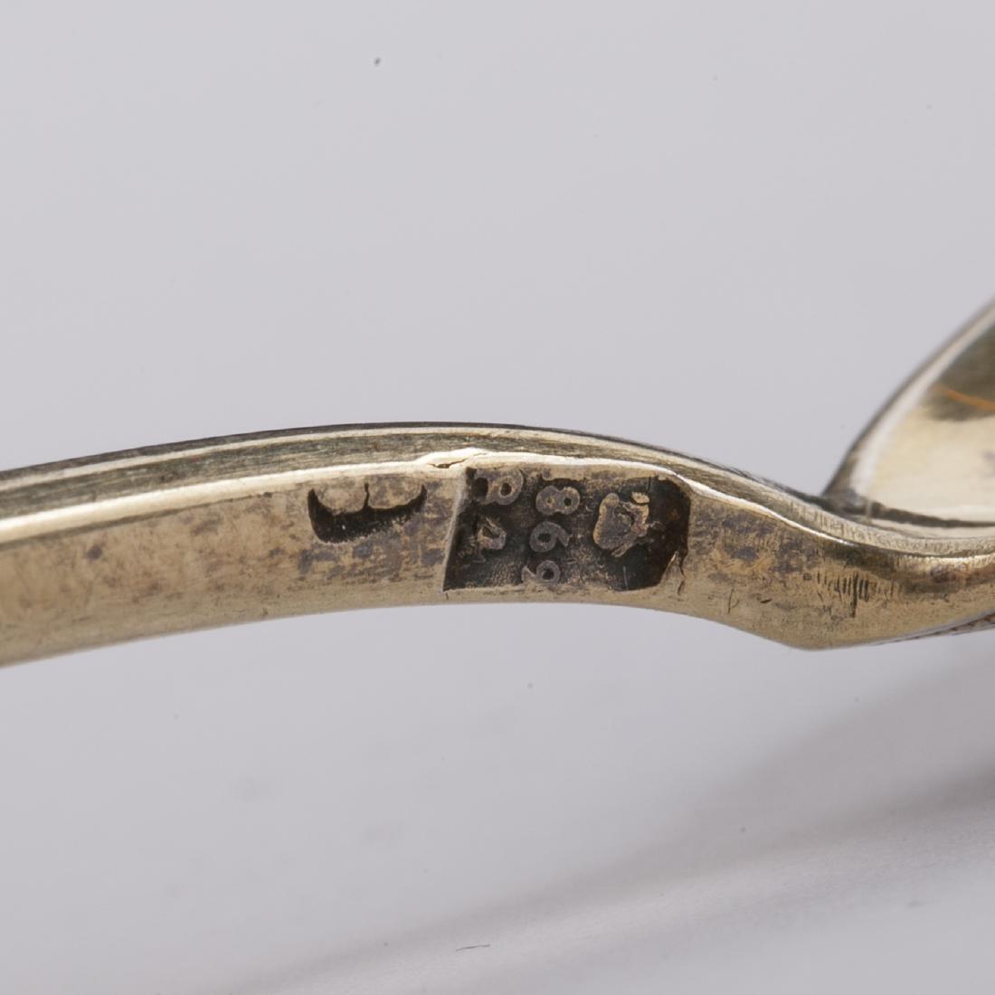 Russian silver-gilt and niello tea spoons set — image 5