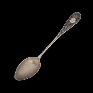 Russian silver & niello spoon with the Kremlin — image 2