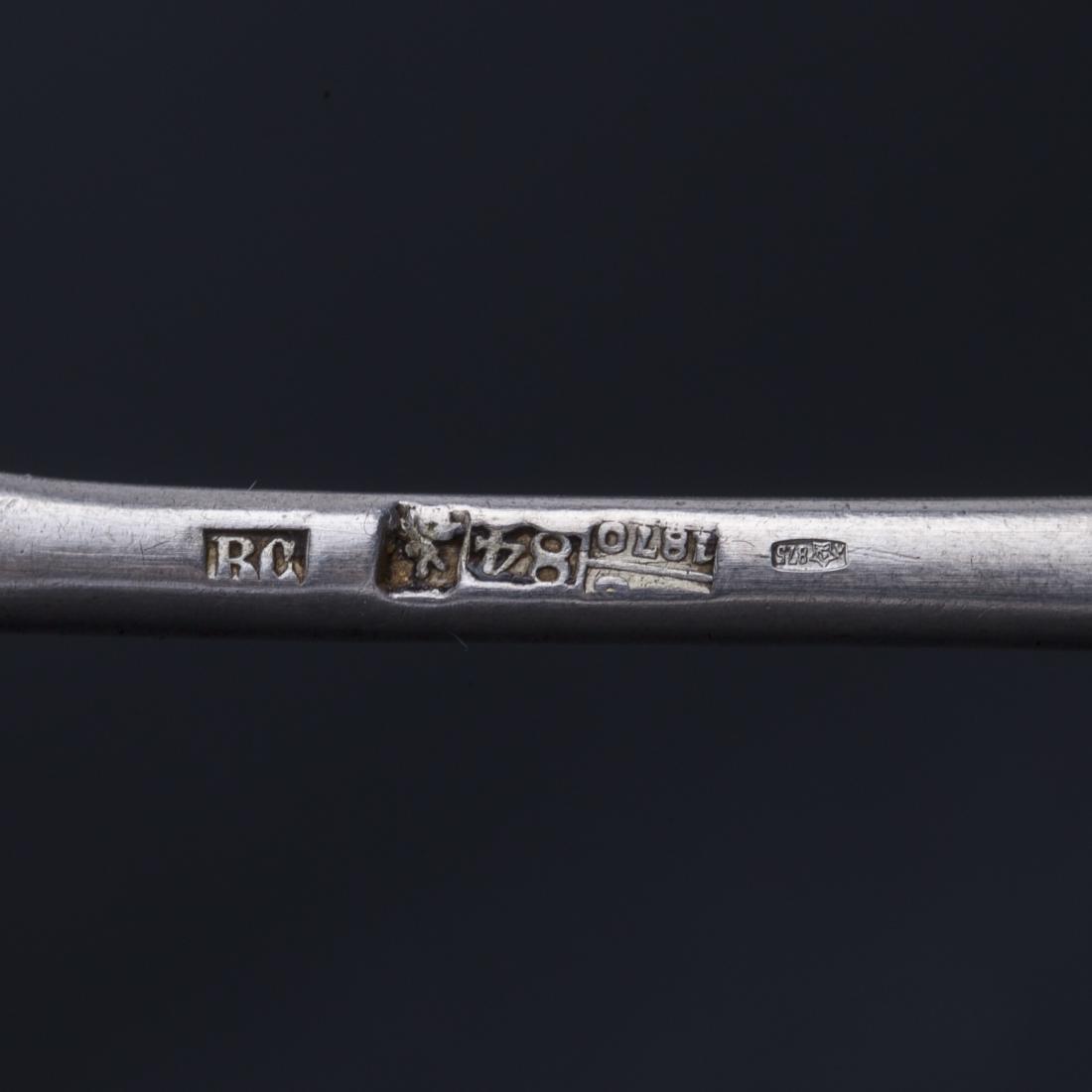 Russian silver & niello spoon with the Kremlin — image 5