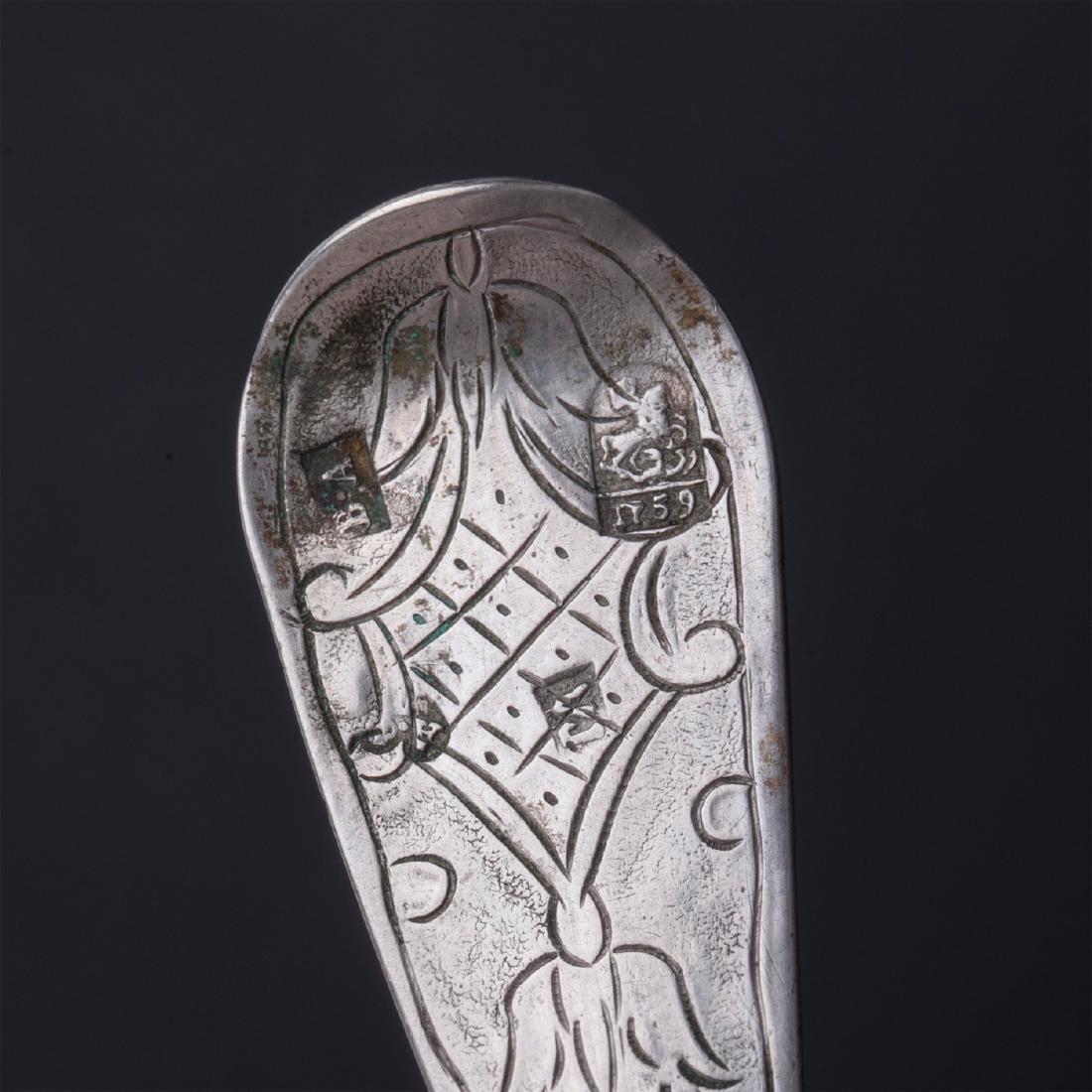 Rare 18th century silver table spoon — image 3