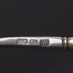 Russian silver and niello jam spoon — image 3