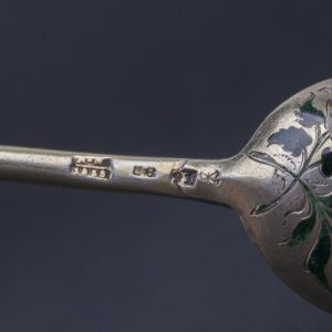 Russian silver and cloisonne enamel spoon — image 5