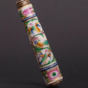 Russian Silver & porcelain serving fork — image 3
