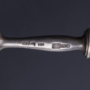 Russian Silver & porcelain serving fork — image 5