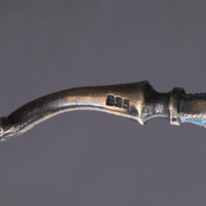 Silver-gilt and cloisonne enamel tea spoons set — image 5