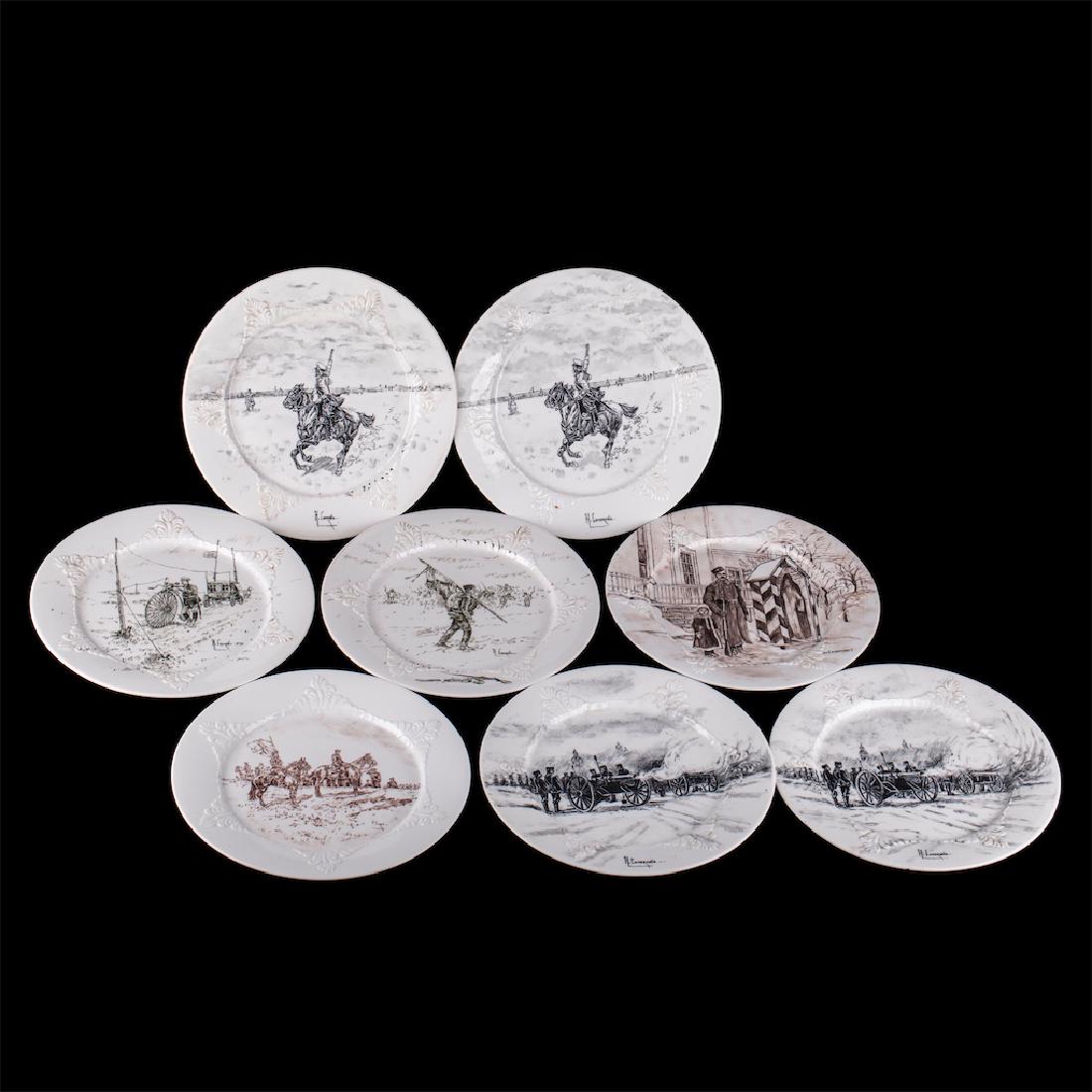 Russian decorative porcelain set of plates — image 1