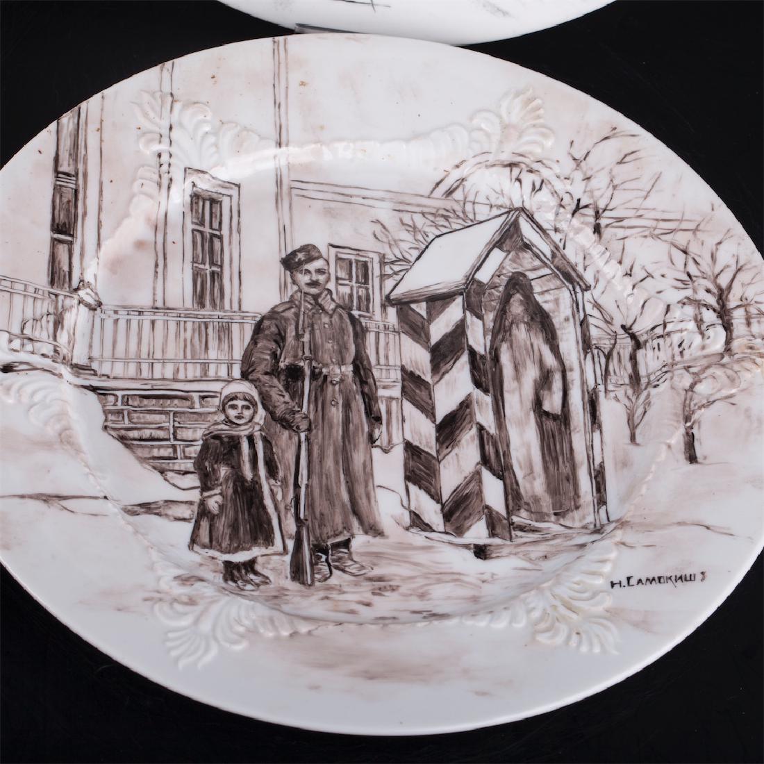 Russian decorative porcelain set of plates — image 5
