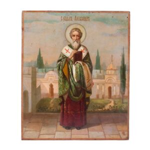 Russian icon of Saint Alexander of Jerusalem — image 1