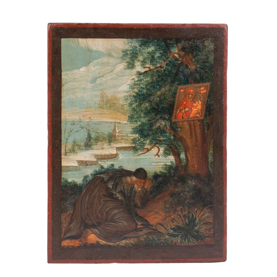 Icon"Appearance of the Mother of God to Dorofey" — image 1