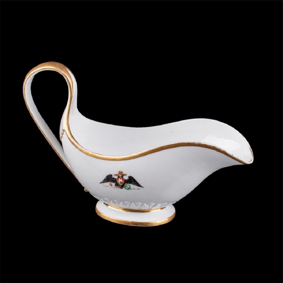 Porcelain sauce boat from the Coronation service — image 1