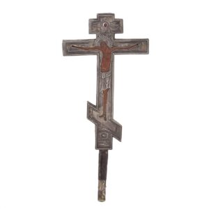 Russian 18th century altar cross by A. Postnikov — image 1