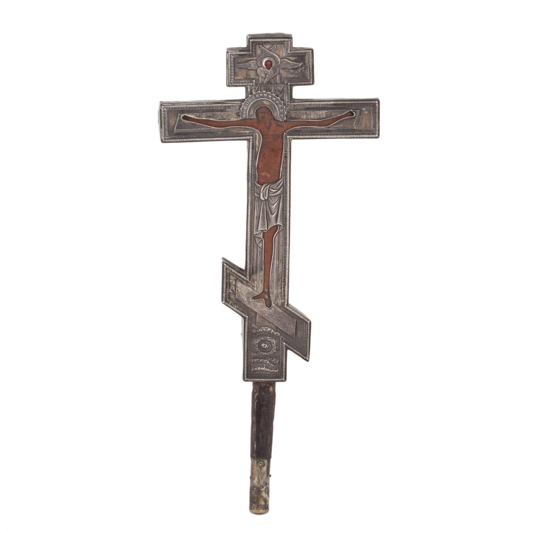 Russian 18th century altar cross by A. Postnikov — image 1