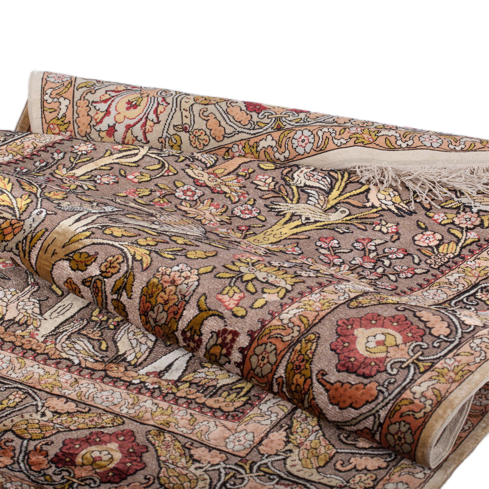An oriental Hereke rug with silk thread — image 4