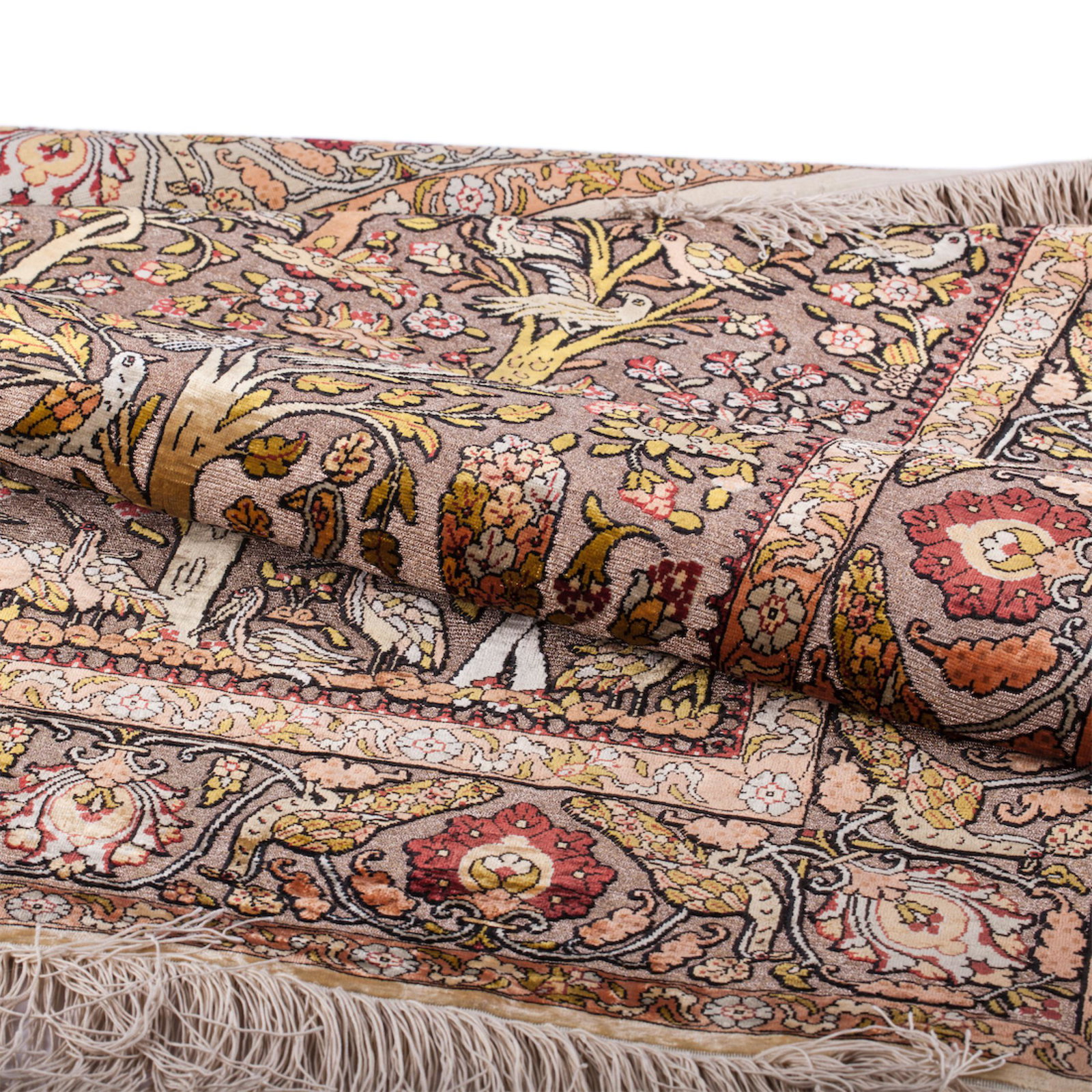 An oriental Hereke rug with silk thread — image 6