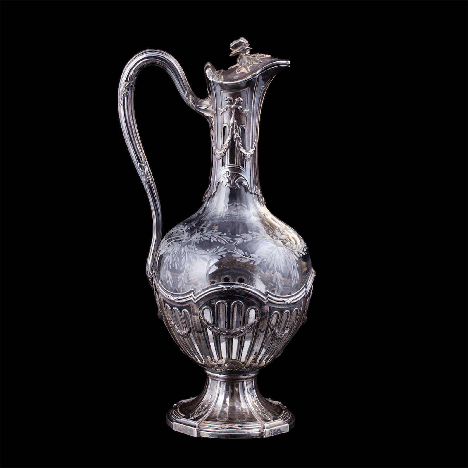 A French silver mounted claret jug — image 1