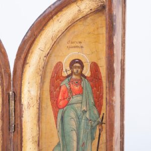 Russian triptych icon of Saints — image 4