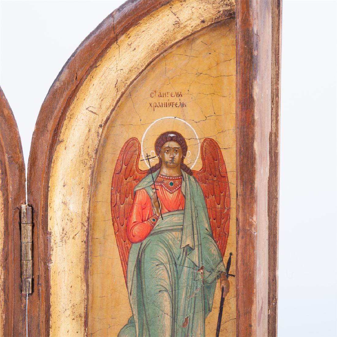 Russian triptych icon of Saints — image 4