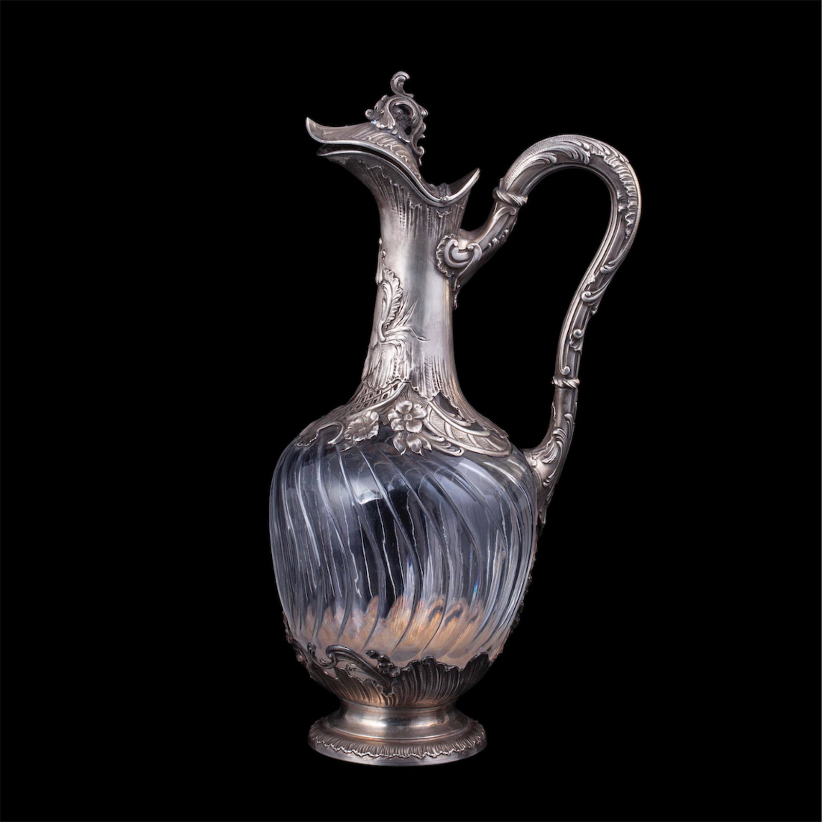 An elegant French silver mounted claret jug — image 2