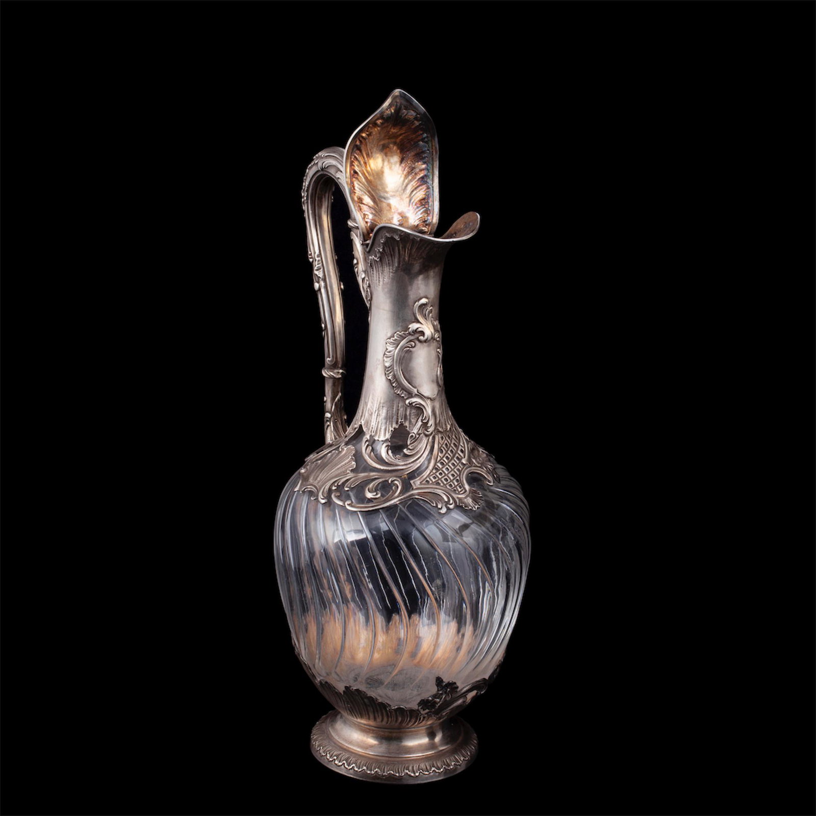 An elegant French silver mounted claret jug — image 3
