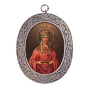 Russian travel icon of Saint Tsarina Elena — image 1