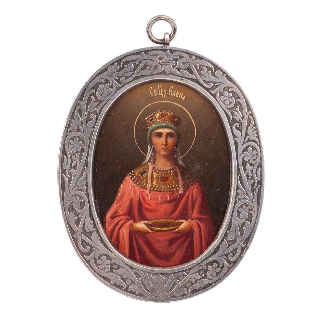 Russian travel icon of Saint Tsarina Elena — image 1
