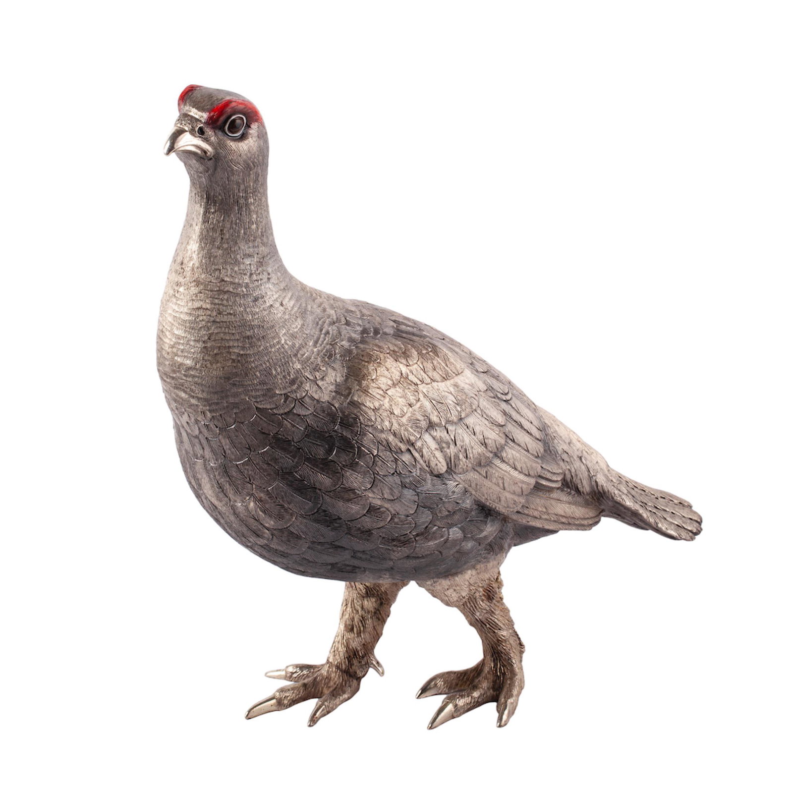 A Solid sterling silver figurine of a hen — image 3