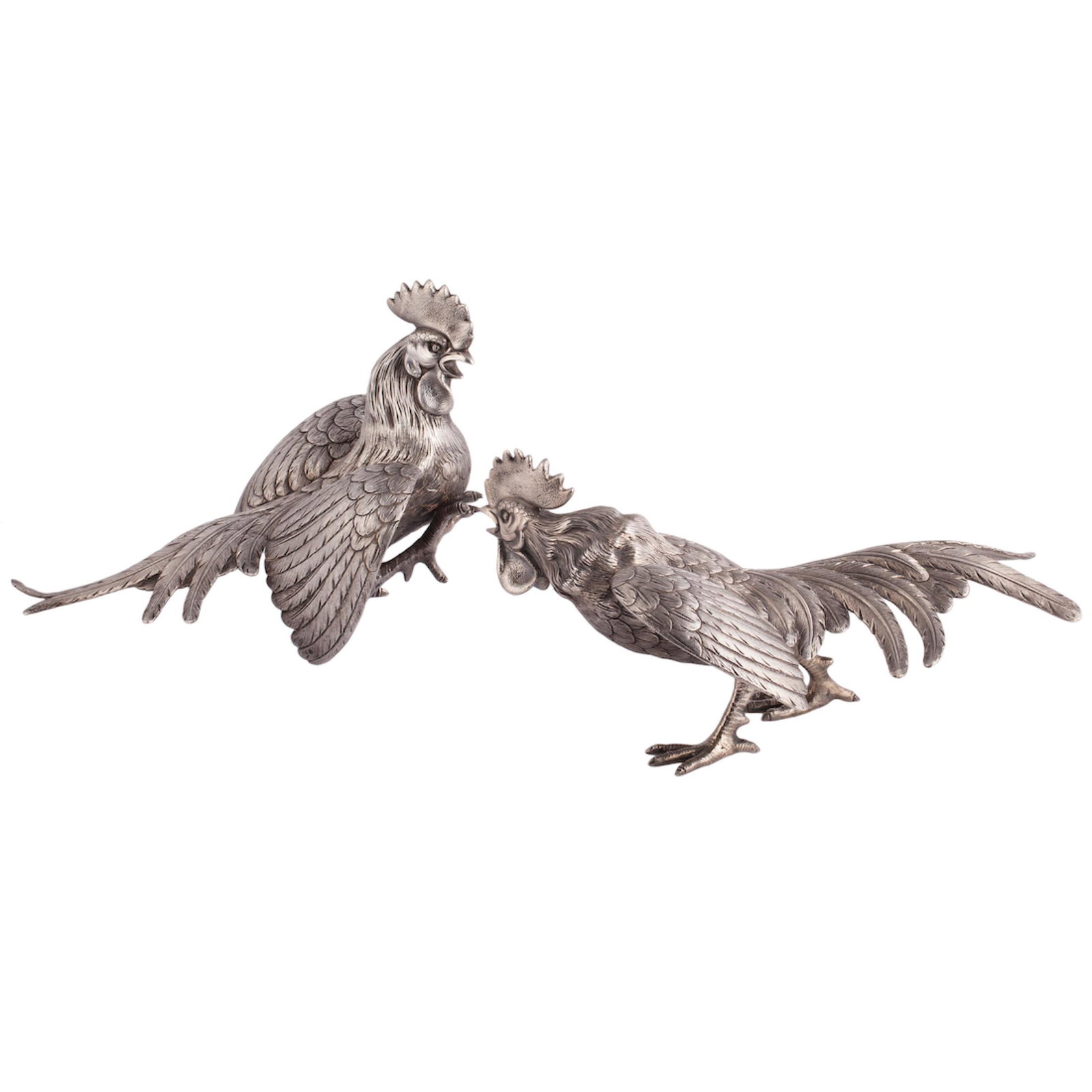 A pair of gamecocks' figurines — image 2
