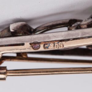 Russian Gold brooch with diamonds — image 6