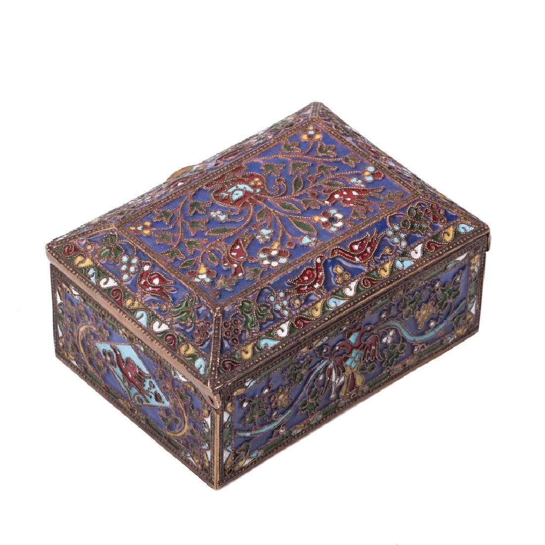 Russiandecorative bronze and enamel casket — image 2