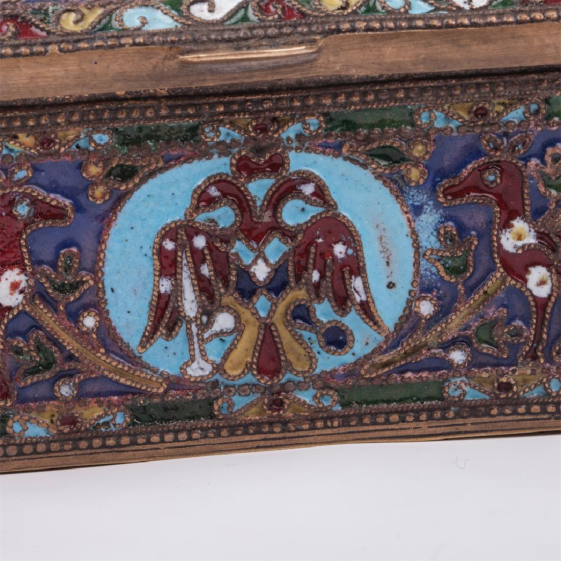 Russiandecorative bronze and enamel casket — image 5