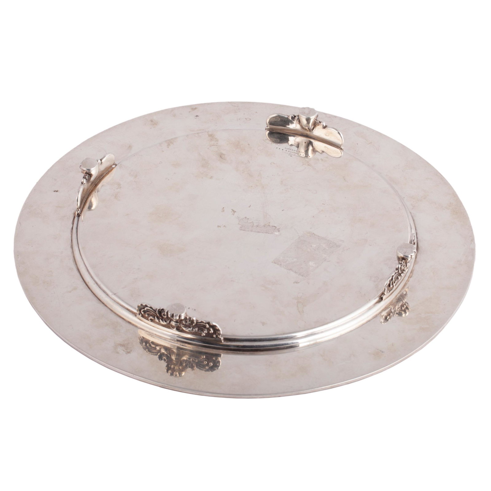 A medium size Tiffany plate on legs — image 3