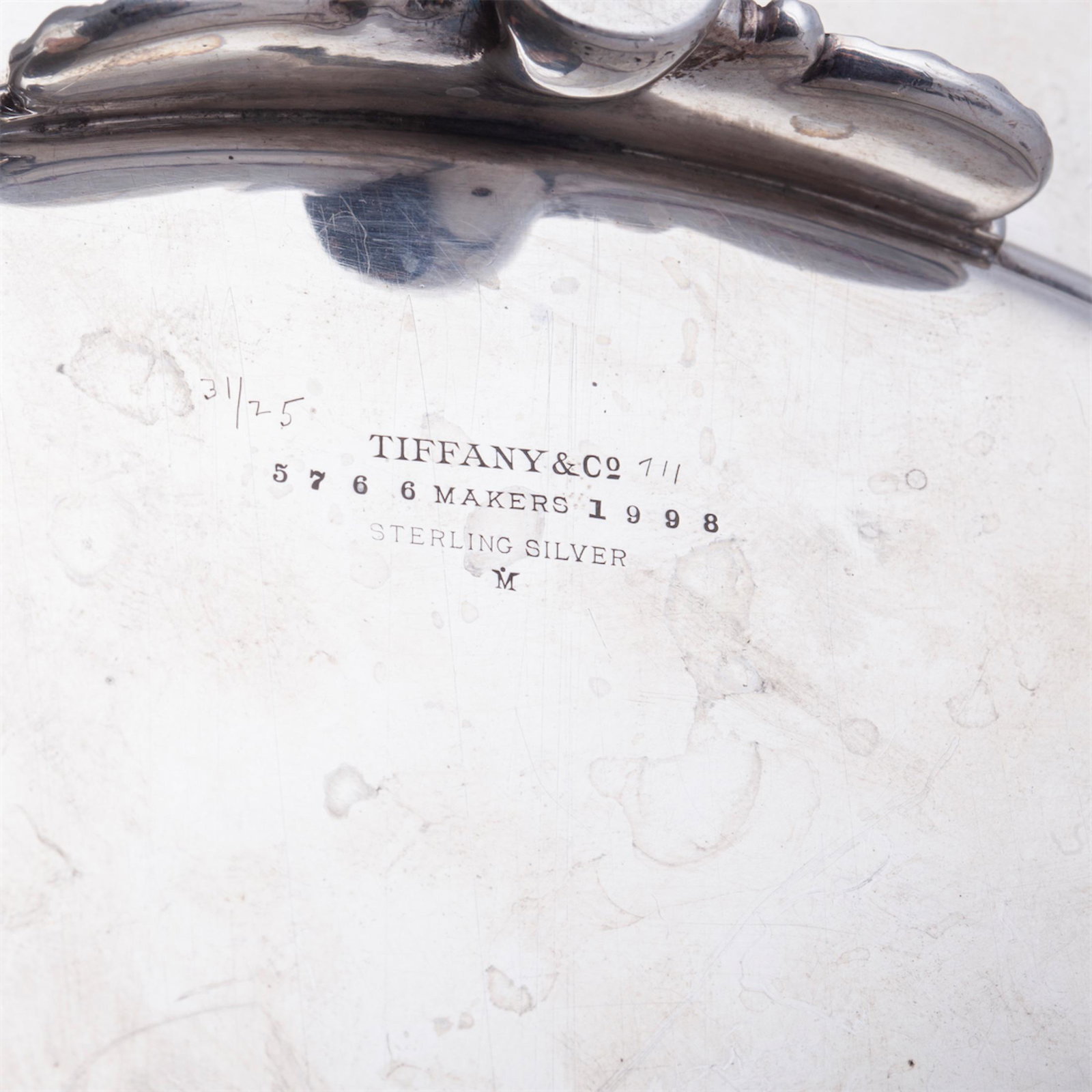 A medium size Tiffany plate on legs — image 4