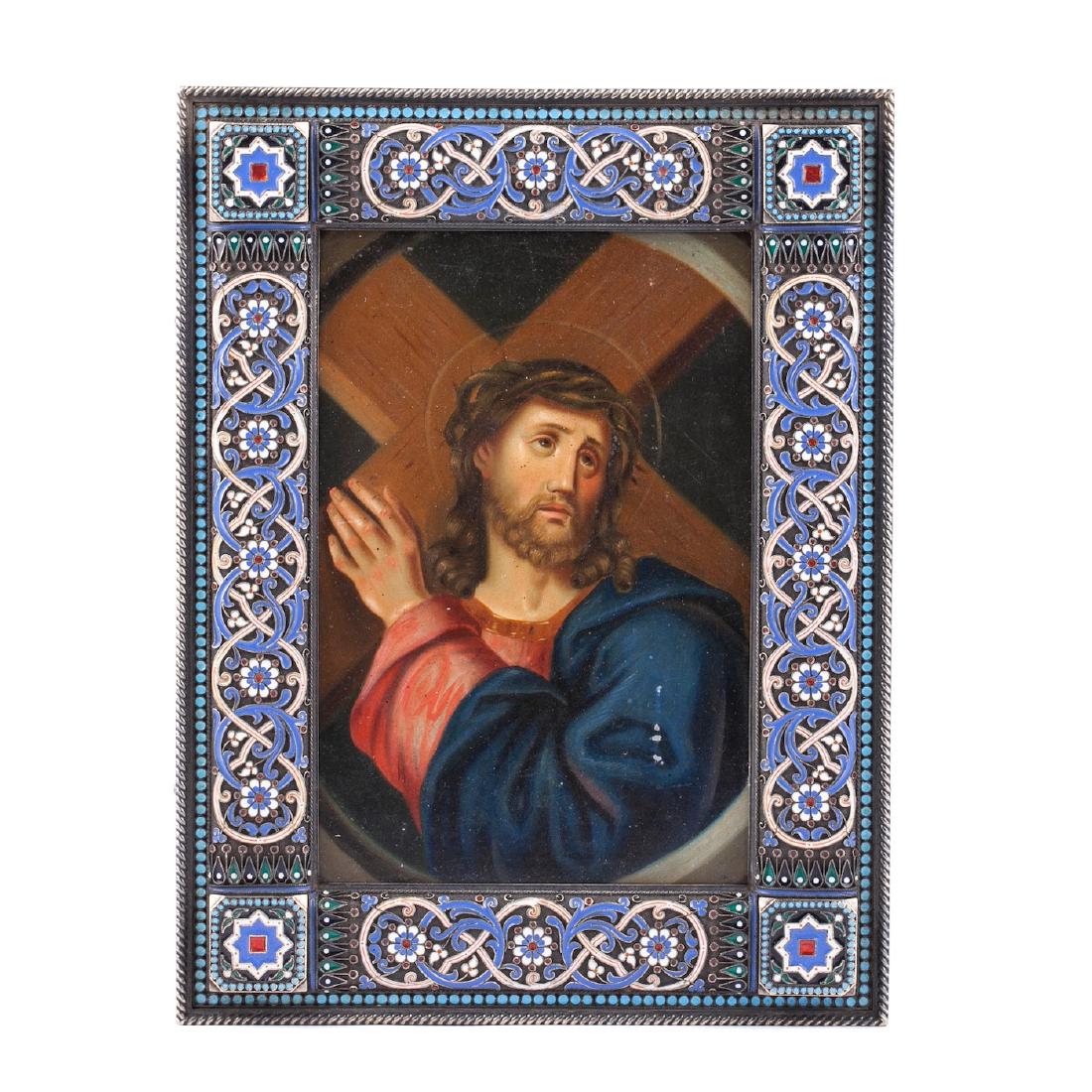 Icon of Christ in crown of thorns — image 1