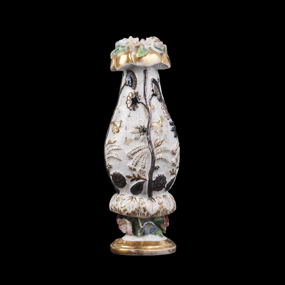 Russian porcelain vase with floral ornamentation — image 1