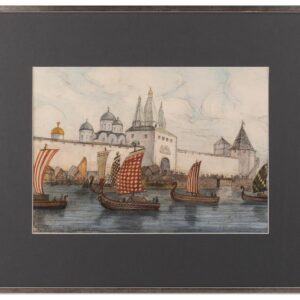 Watercolor "Varyag Ships In Veliky Novgorod" — image 1