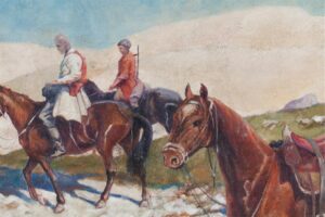 F. Roubaud "Circassian Horsemen at a River" — image 4