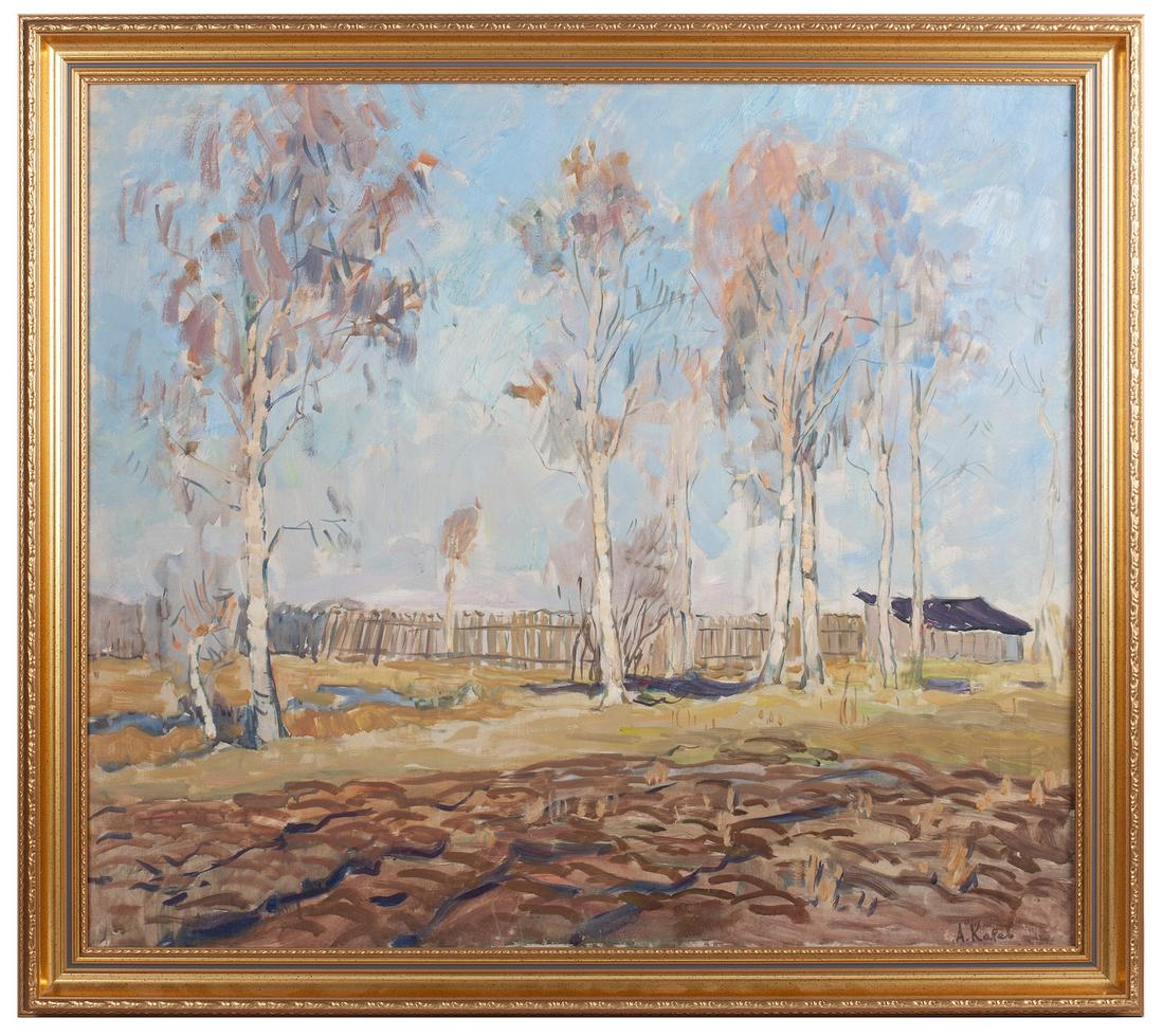 Alexei Karev "Rural Landscape with Birches" — image 1