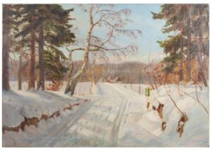 Dannish school, "Winter Landscape" — image 1