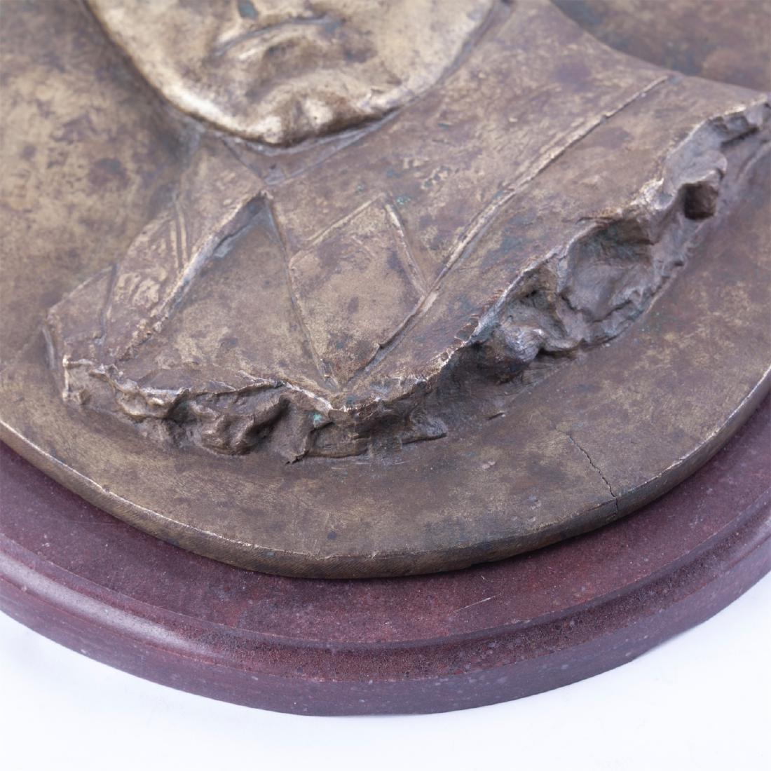 Rare Russian bronze relief plate "Budenovets" — image 3