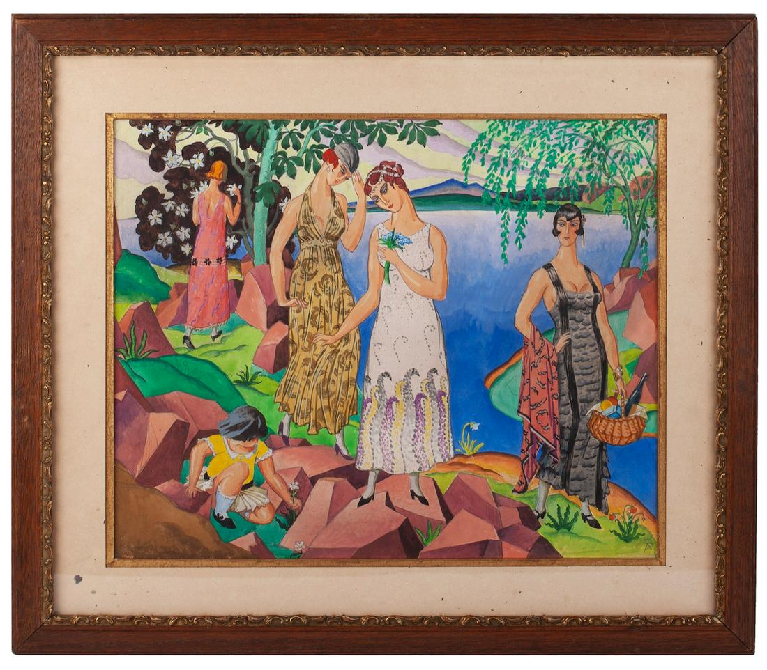 V. Khodasevich "Women on the lake" — image 1