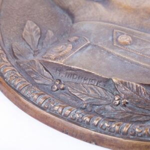 Russian bronze plate with Lenin and Stalin — image 2