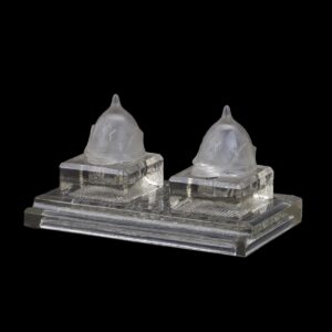Soviet propaganda glass desk set "Budenovka" — image 1