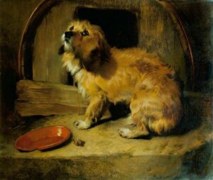 E. H Landseer porcelain pair of dog's portraits — image 2