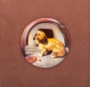 E. H Landseer porcelain pair of dog's portraits — image 4