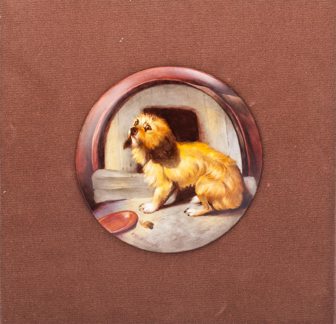 E. H Landseer porcelain pair of dog's portraits — image 4