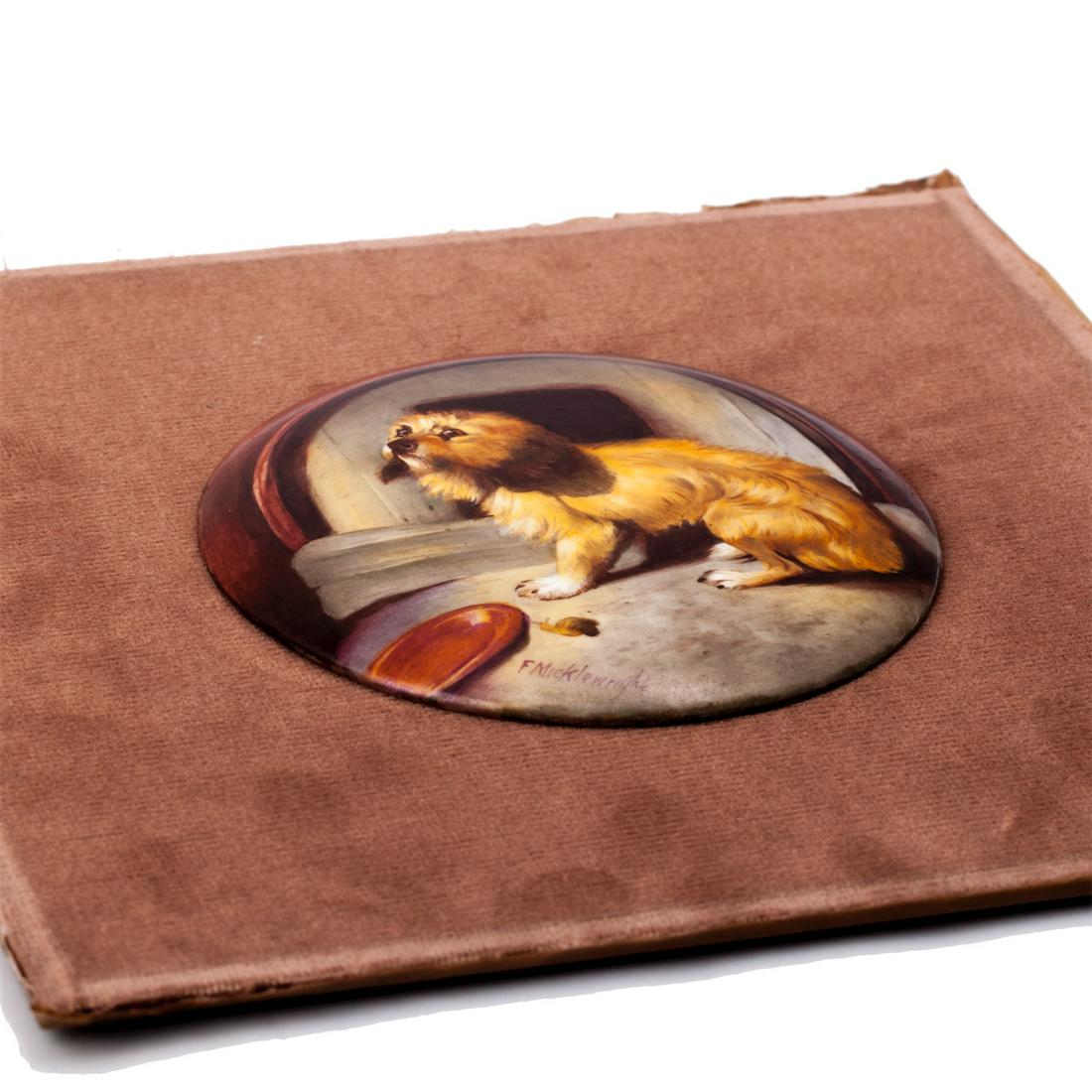 E. H Landseer porcelain pair of dog's portraits — image 5
