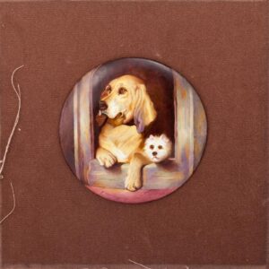 E. H Landseer porcelain pair of dog's portraits — image 6