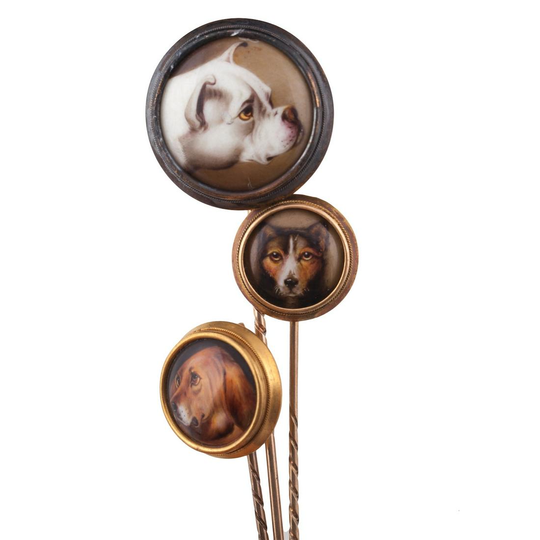 W. Essex, scarf pin with a head of Bloodhound — image 3