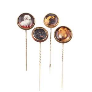 W.B.Ford, scarf pin with a head of a Retriever — image 1